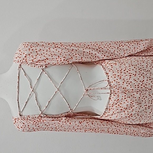 Cotton Candy LA pink floral summer dress, Size M open tie back pink red - Picture 4 of 13